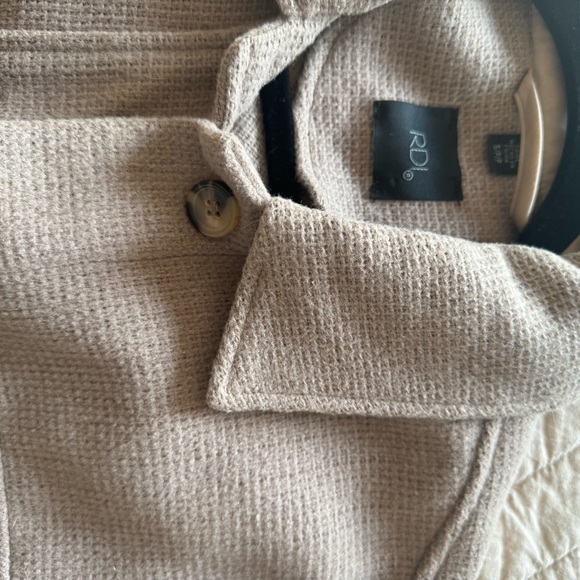 RD Beige Textured Jacket/Shacket - Picture 2 of 3